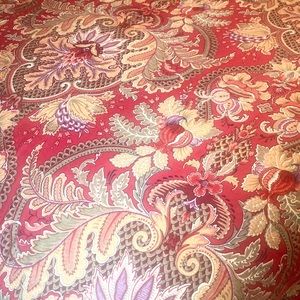 Raymond Waites Ancient Kingdom red paisley Full size cotton duvet cover